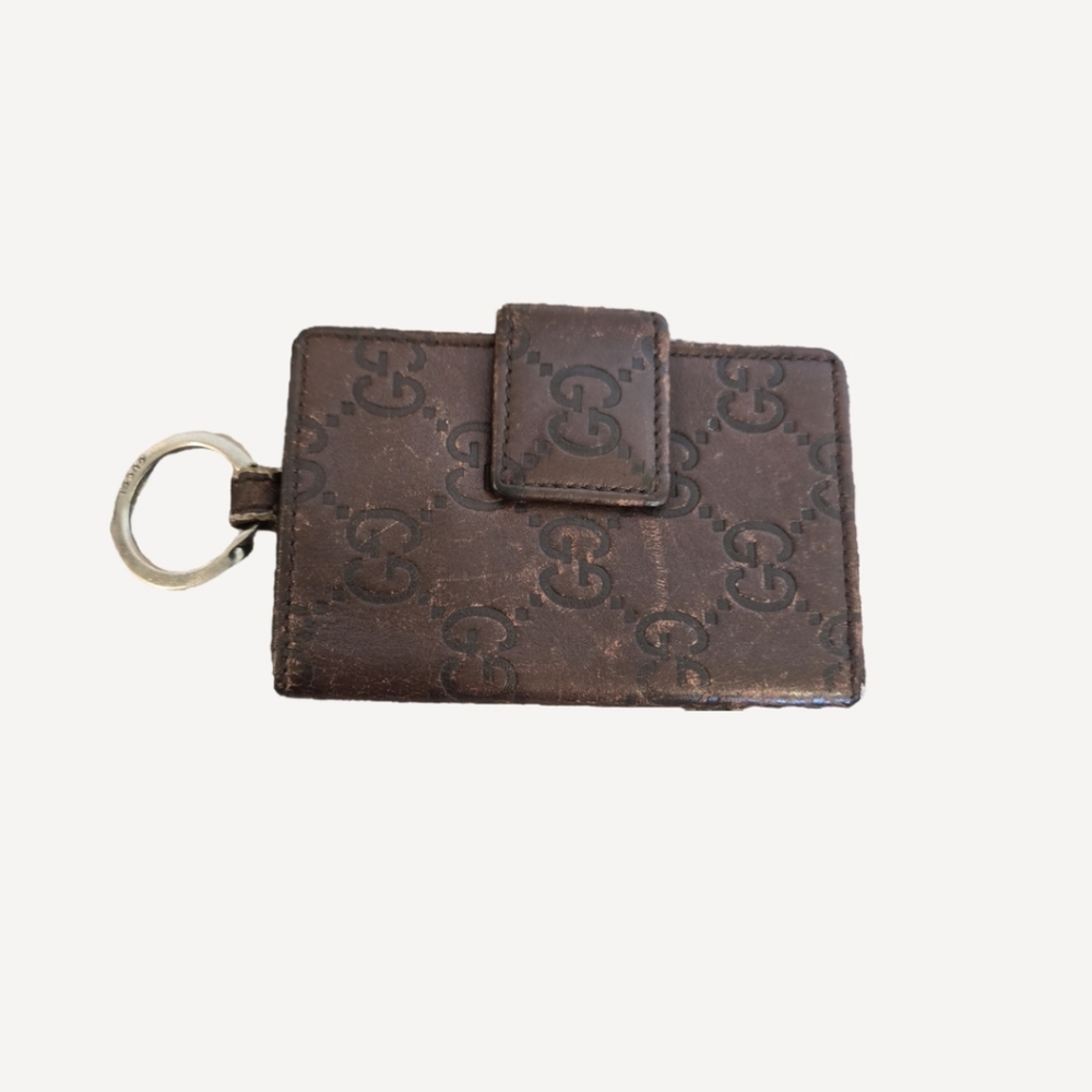 Gucci Leather Keychain Card Holder